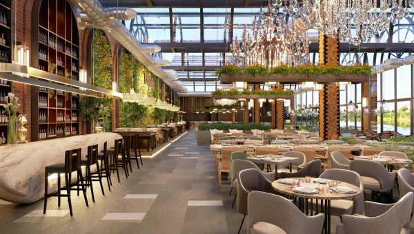 pexels-photo-3201921-3201921 Elegant restaurant interior featuring chandeliers, greenery, and stylish dining furnishings.